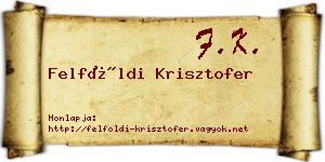 Felföldi Krisztofer névjegykártya