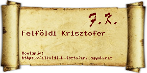 Felföldi Krisztofer névjegykártya