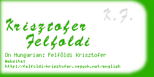 krisztofer felfoldi business card
